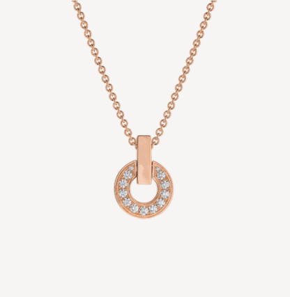 [⭐Glow]GARI NECKLACE PINK GOLD DIAMOND