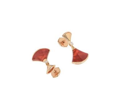 [⭐Glow]DREAM Carnelian PINK GOLD EARRINGS