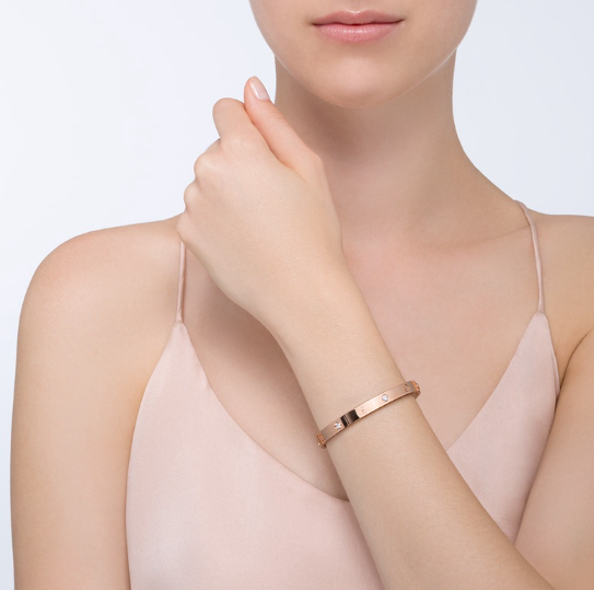 [⭐Glow]LOVE BRACELET 6.1MM 4 DIAMONDS