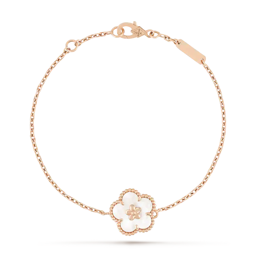 [⭐Glow]LUCKY WHITE MOP PLUM BLOSSOM  BRACELET