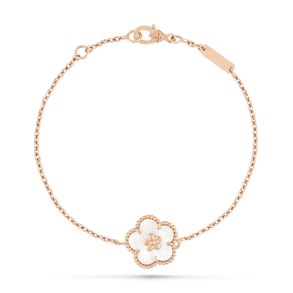 [⭐Glow]LUCKY WHITE MOP PLUM BLOSSOM  BRACELET