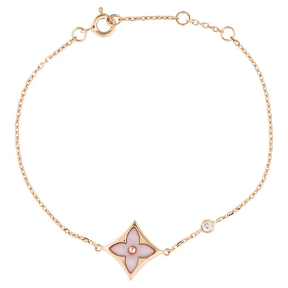 [⭐Glow]STAR 1 DIAMOND PINK GOLD BRACELET
