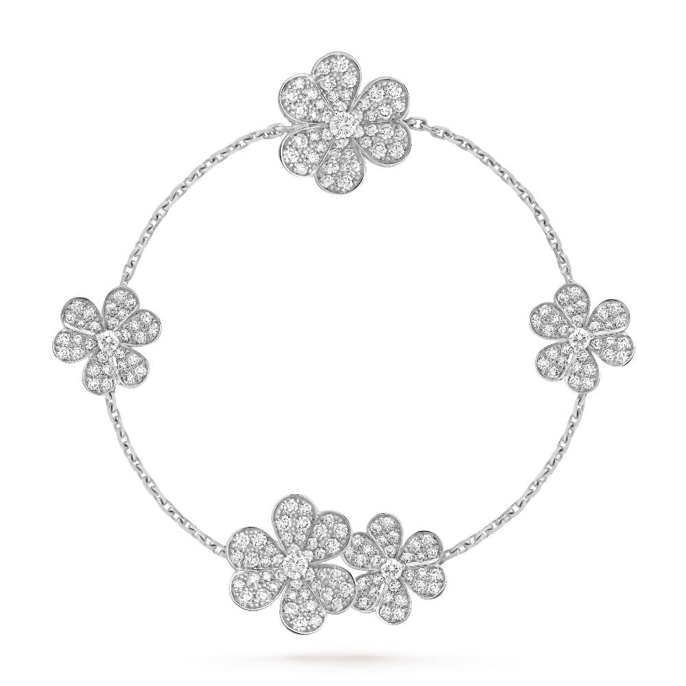 [⭐Glow]FRIVOLE SILVER 5 FLOWERS BRACELET