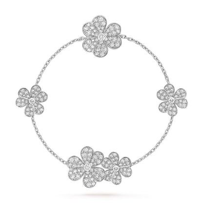 [⭐Glow]FRIVOLE SILVER 5 FLOWERS BRACELET
