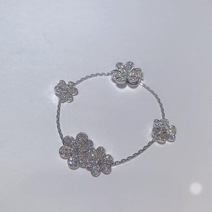 [⭐Glow]FRIVOLE SILVER 5 FLOWERS BRACELET
