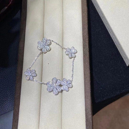[⭐Glow]FRIVOLE SILVER 5 FLOWERS BRACELET