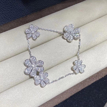 [⭐Glow]FRIVOLE SILVER 5 FLOWERS BRACELET