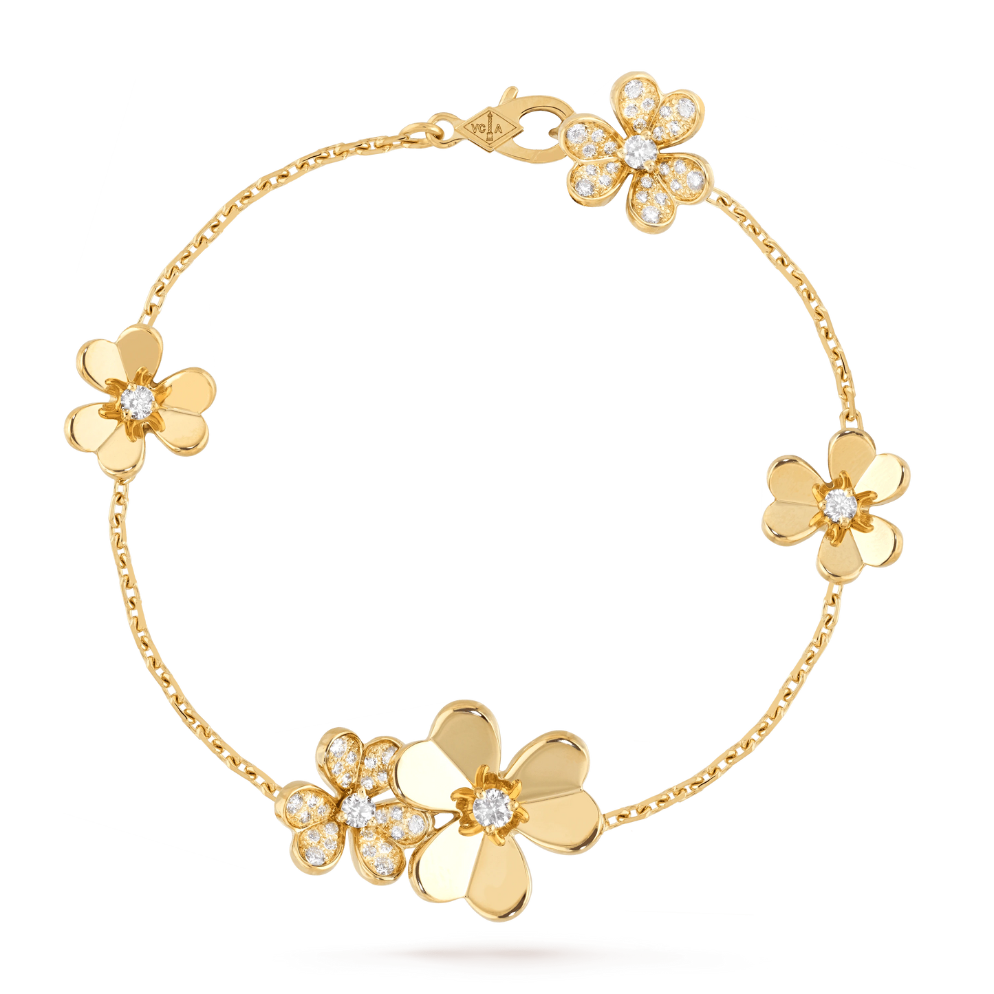 [⭐Glow]FRIVOLE GOLD 5 FLOWERS BRACELET