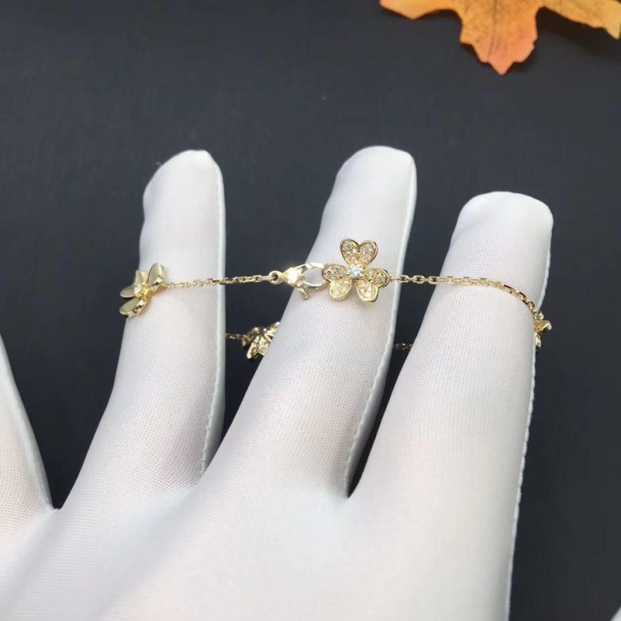 [⭐Glow]FRIVOLE GOLD 5 FLOWERS BRACELET