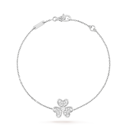 [⭐Glow]FRIVOLE SILVER FLOWER DIAMOND BRACELET