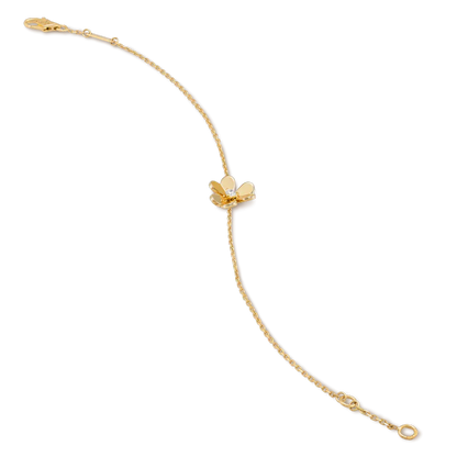 [⭐Glow]FRIVOLE GOLD FLOWER PINK MALACHITE BRACELET