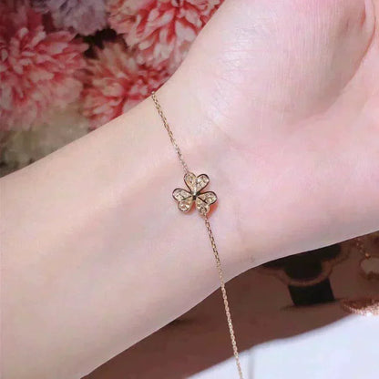 [⭐Glow]FRIVOLE GOLD FLOWER DIAMOND BRACELET