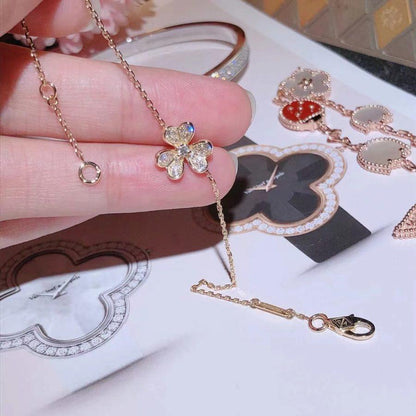 [⭐Glow]FRIVOLE GOLD FLOWER DIAMOND BRACELET