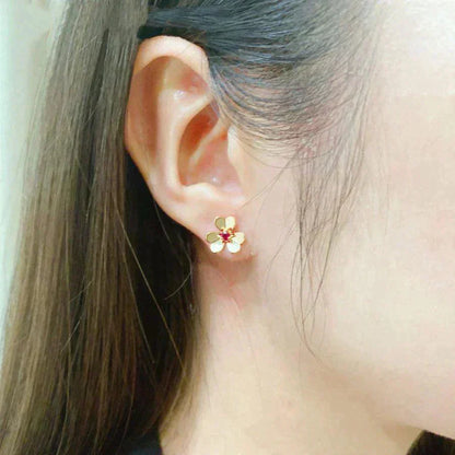 [⭐Glow]FRIVOLE  FLOWER PINK EARRINGS