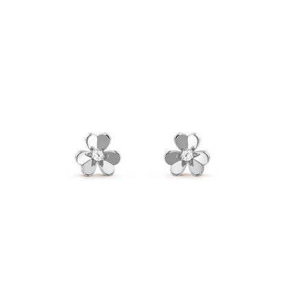 [⭐Glow]FRIVOLE MINI SILVER FLOWER EARRINGS