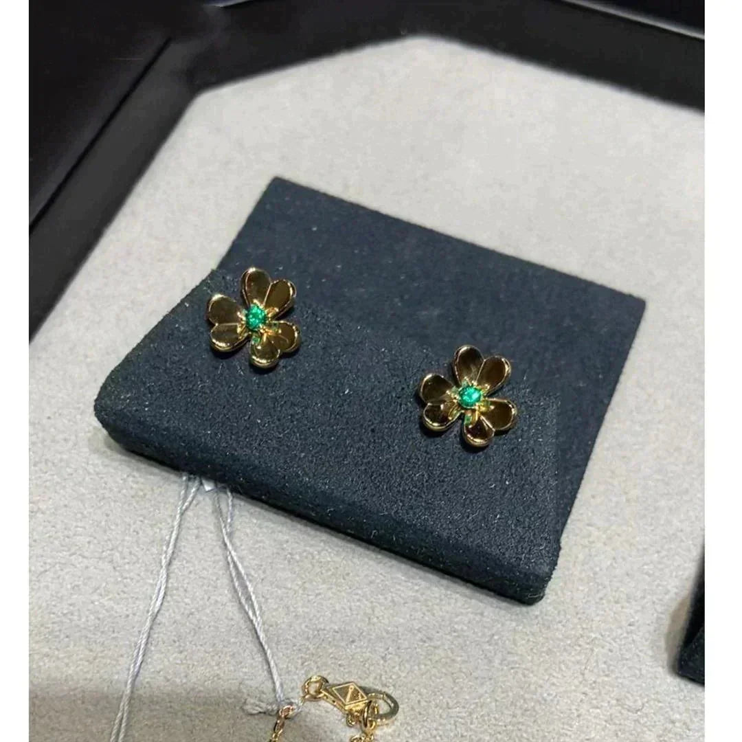 [⭐Glow]FRIVOLE  FLOWER MALACHITE EARRINGS