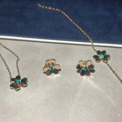 [⭐Glow]FRIVOLE  FLOWER MALACHITE EARRINGS