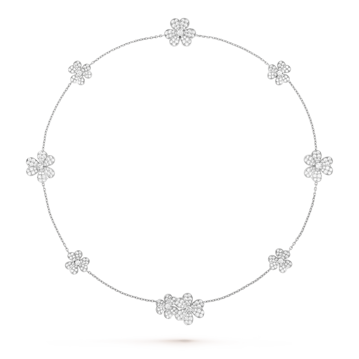 [⭐Glow]FRIVOLE SILVER 9 FLOWERS NECKLACE