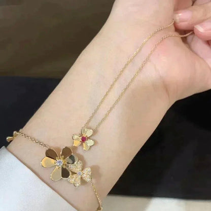 [⭐Glow]FRIVOLE GOLD FLOWER NECKLACE