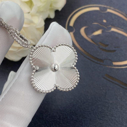 [⭐Glow]CLOVER 25MM SILVER BIG CLOVER NECKLACE