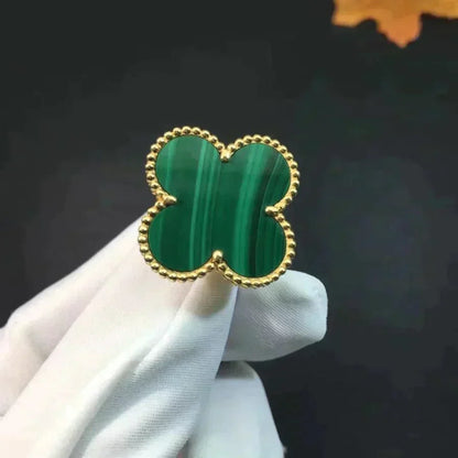 [⭐Glow]CLOVER MALACHITE RING