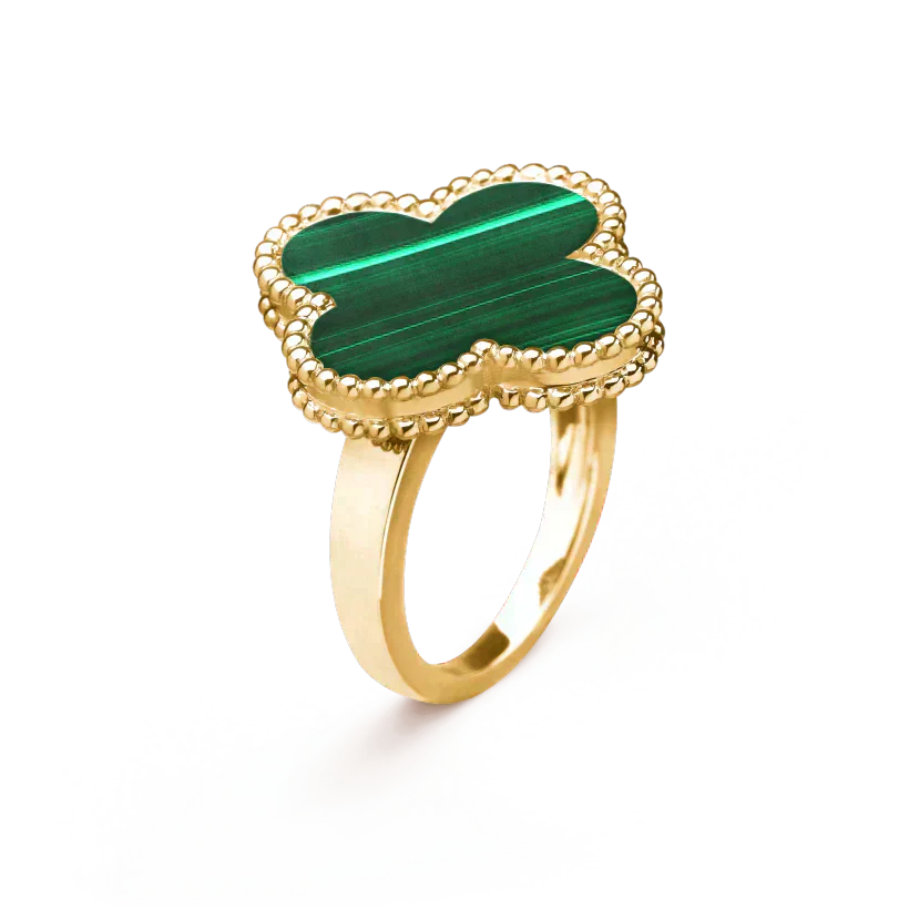 [⭐Glow]CLOVER MALACHITE RING