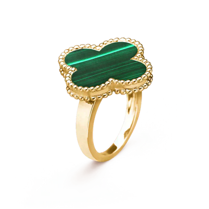 [⭐Glow]CLOVER MALACHITE RING