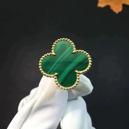 [⭐Glow]CLOVER MALACHITE RING