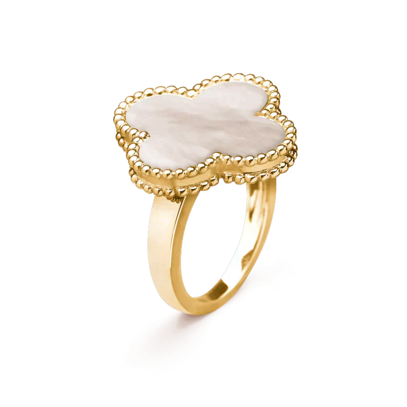 [⭐Glow]CLOVER WHITE MOP RING