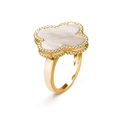 [⭐Glow]CLOVER WHITE MOP RING