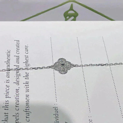 [⭐Glow]CLOVER  SINGLE FLOWER BRACELET SILVER