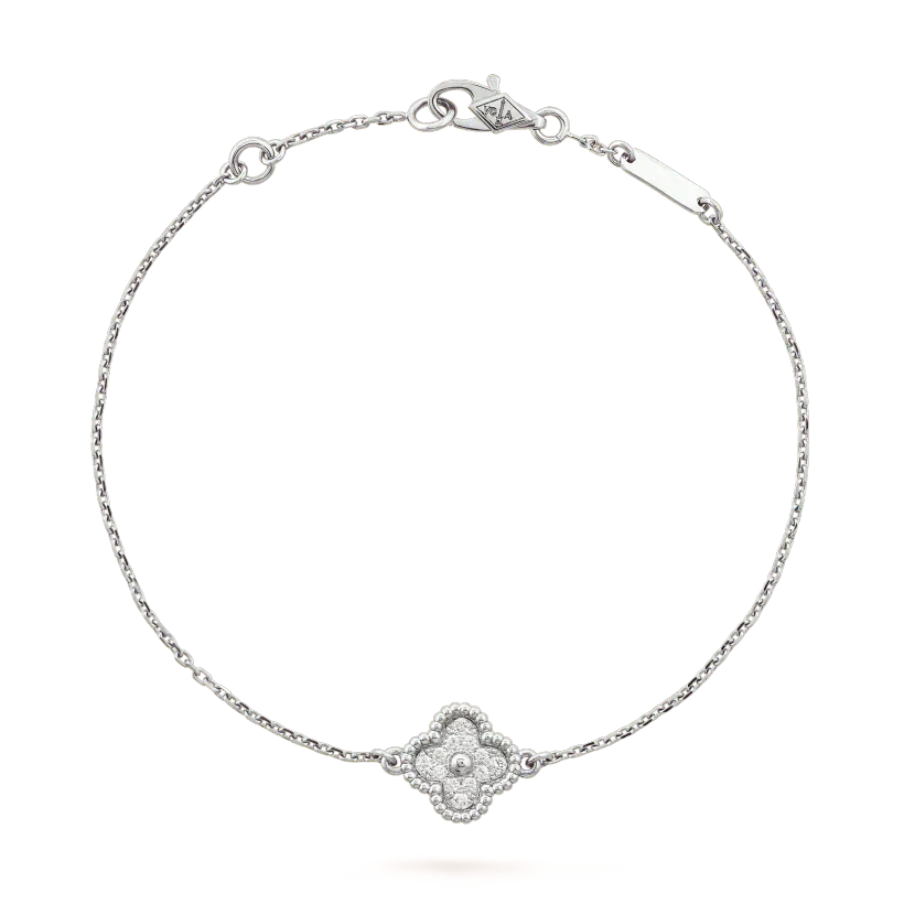 [⭐Glow]CLOVER  SINGLE FLOWER BRACELET SILVER