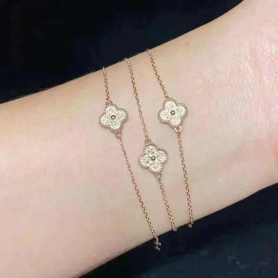 [⭐Glow]CLOVER SINGLE FLOWER BRACELET