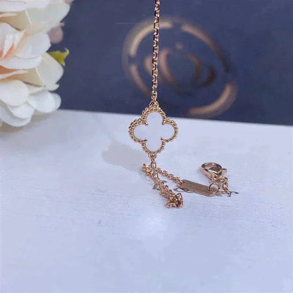 [⭐Glow]CLOVER WHITE MOP SINGLE FLOWER BRACELET