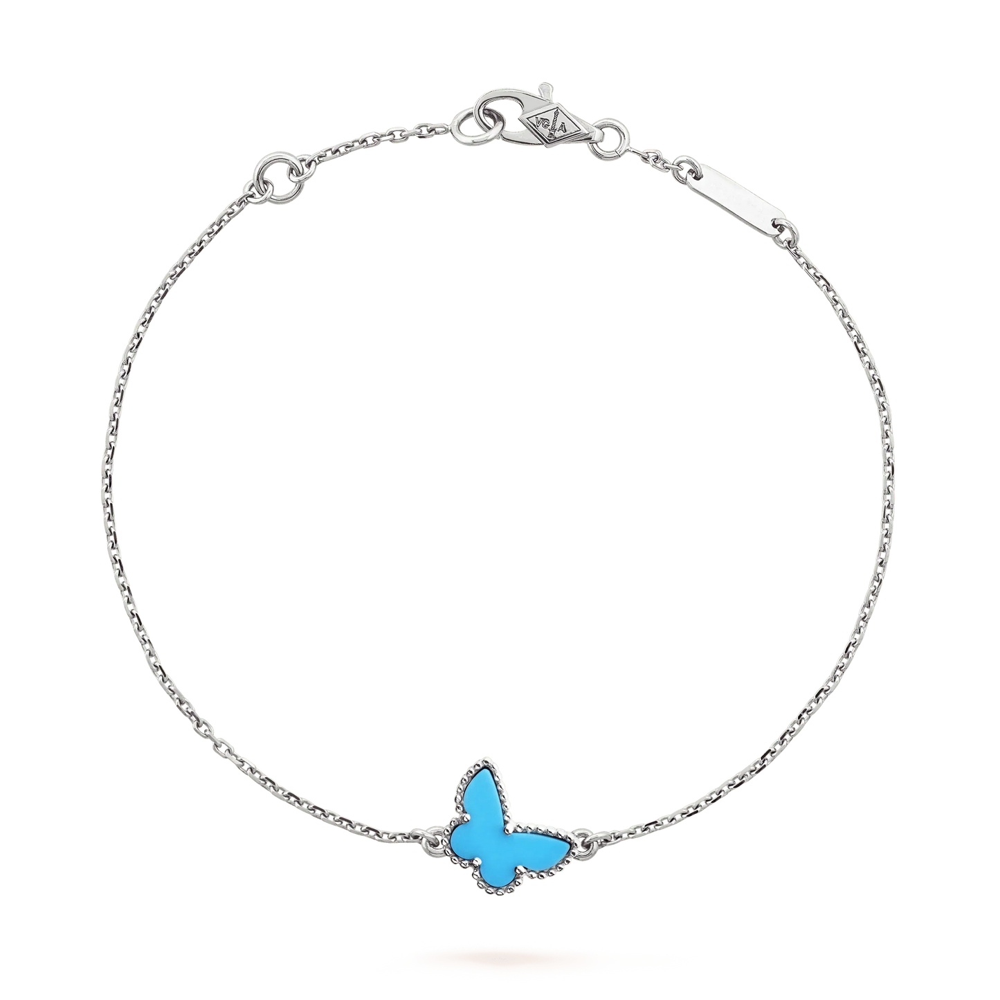 [⭐Glow]BUTTERFLY TURQUOISE BUTTERFLY BRACELET SILVER