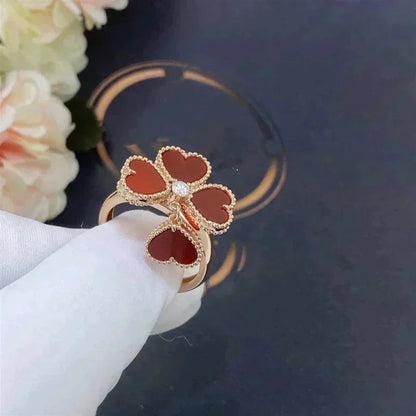 [⭐Glow]SWEET CLOVER CARNELIAN RING