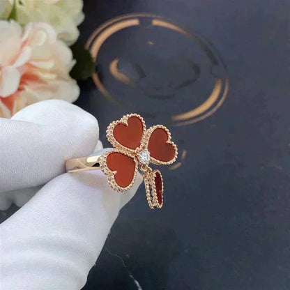 [⭐Glow]SWEET CLOVER CARNELIAN RING