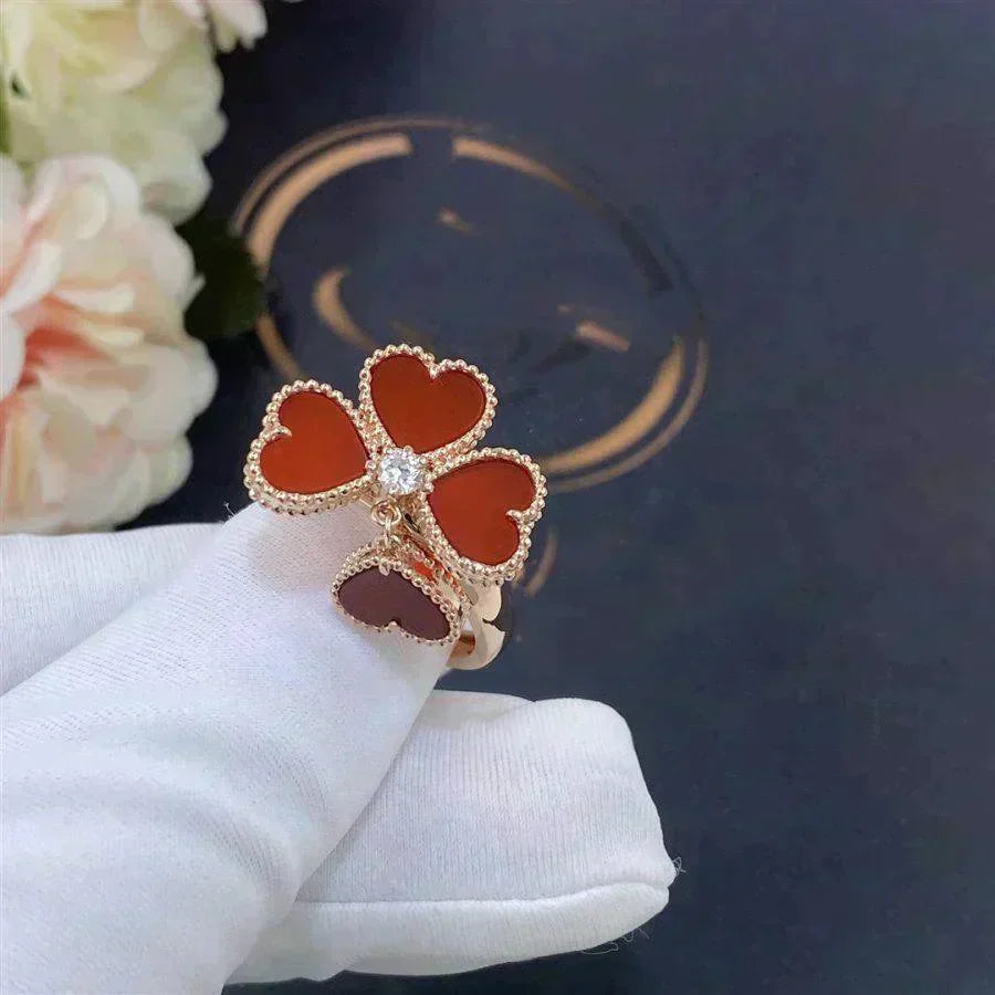 [⭐Glow]SWEET CLOVER CARNELIAN RING