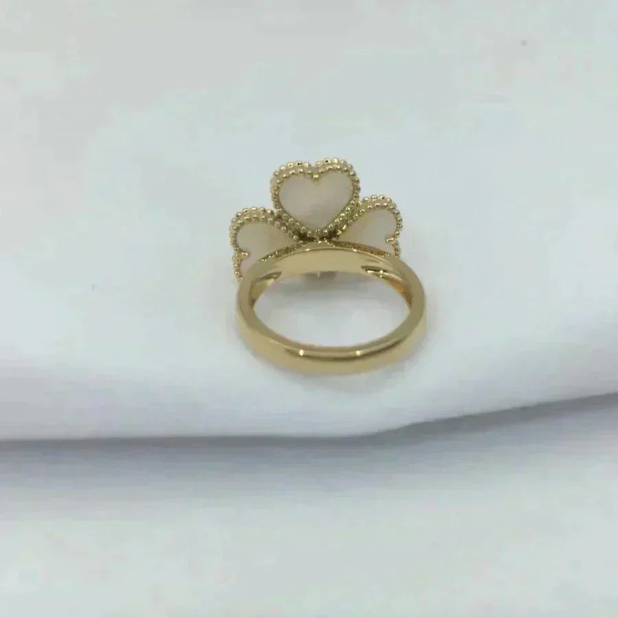 [⭐Glow]SWEET CLOVER WHITE MOP RING