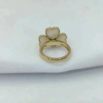 [⭐Glow]SWEET CLOVER WHITE MOP RING