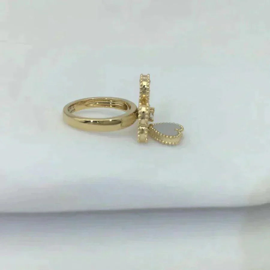 [⭐Glow]SWEET CLOVER WHITE MOP RING