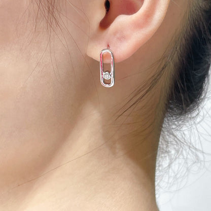 [⭐Glow]MOVE UNO SMALL 1 DIAMOND EARRINGS