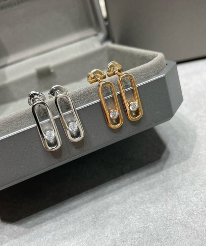 [⭐Glow]MOVE UNO SMALL 1 DIAMOND EARRINGS