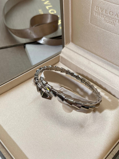 [⭐Glow]SERPENTI VIPER SILVER BRACELET