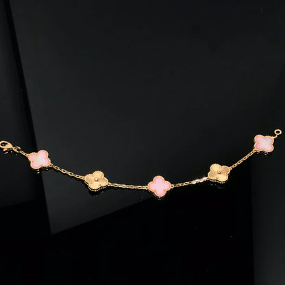 [⭐Glow] CLOVER 5 MOTIFS  PINK MOP BRACELET COLLECTION