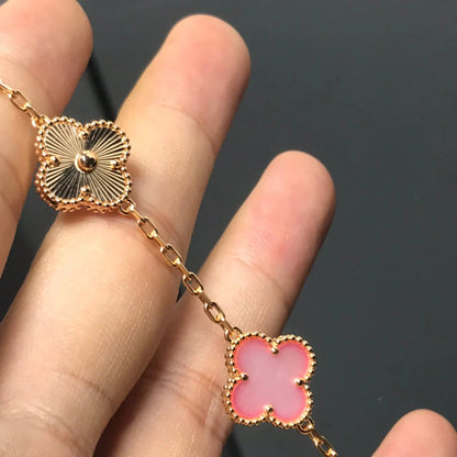 [⭐Glow] CLOVER 5 MOTIFS  PINK MOP BRACELET COLLECTION