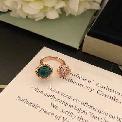 [⭐Glow]PERLEE COULEURS DIAMOND ROSE GOLD BETWEEN THE FINGER RING