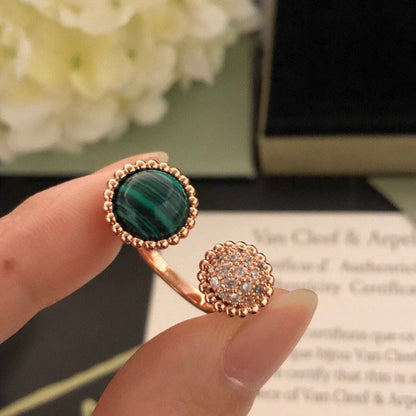 [⭐Glow]PERLEE COULEURS DIAMOND ROSE GOLD BETWEEN THE FINGER RING