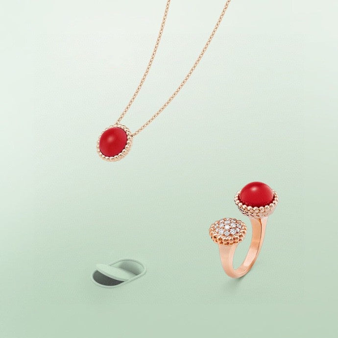 [⭐Glow]PERLEE COULEURS DIAMOND ROSE GOLD BETWEEN THE FINGER RING