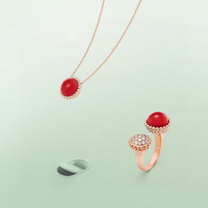 [⭐Glow]PERLEE COULEURS DIAMOND ROSE GOLD BETWEEN THE FINGER RING